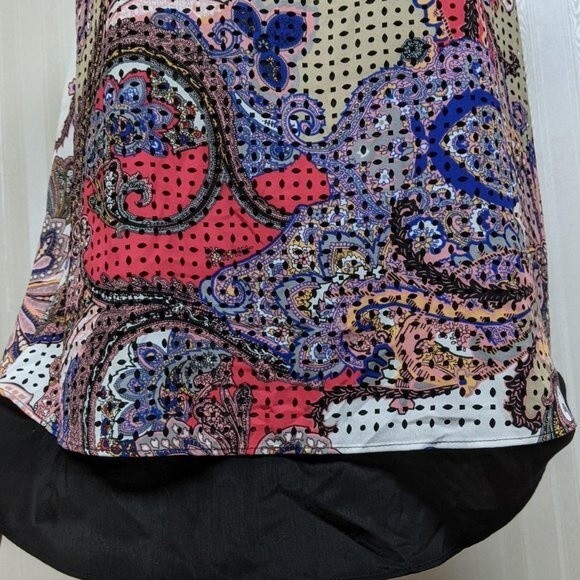 NWT Dana Buchman Top Medium Paisleys Sleeveless Laser Cuts T M NEW - Picture 5 of 9